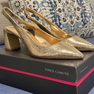 Vince Camuto Gold Heels